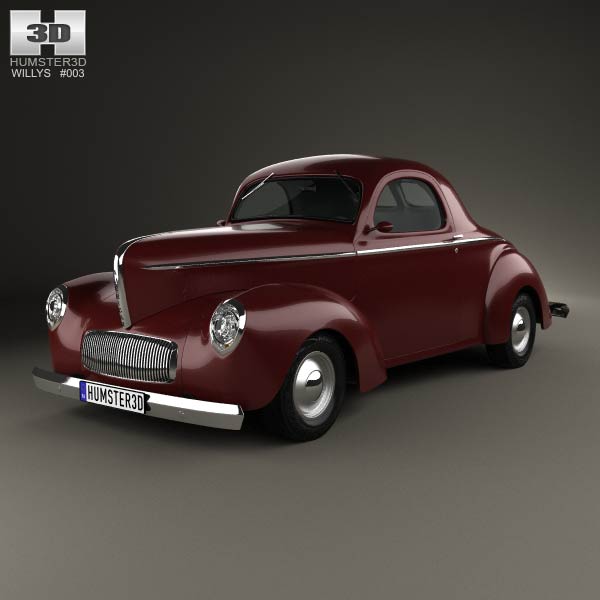 Willys Americar DeLuxe Coupe 1940 3D model