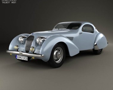 Talbot-Lago Teardrop Coupe 1938 3D Model
