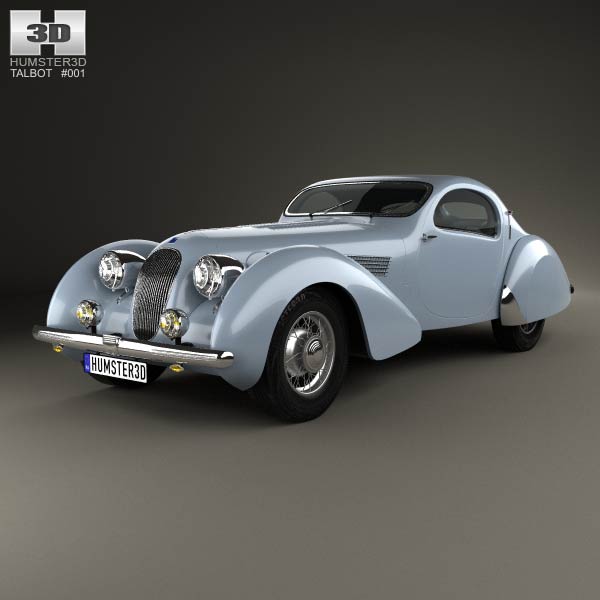 Talbot-Lago Teardrop Coupe 1938 3D model