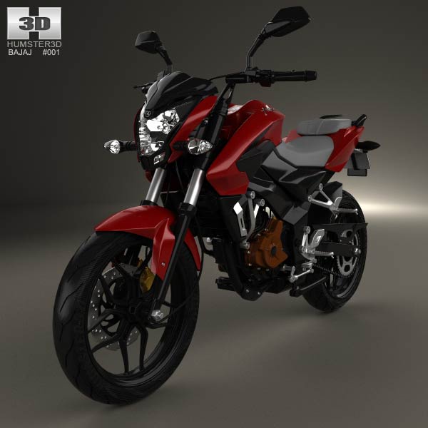 Bajaj Pulsar 200 2012 3D model