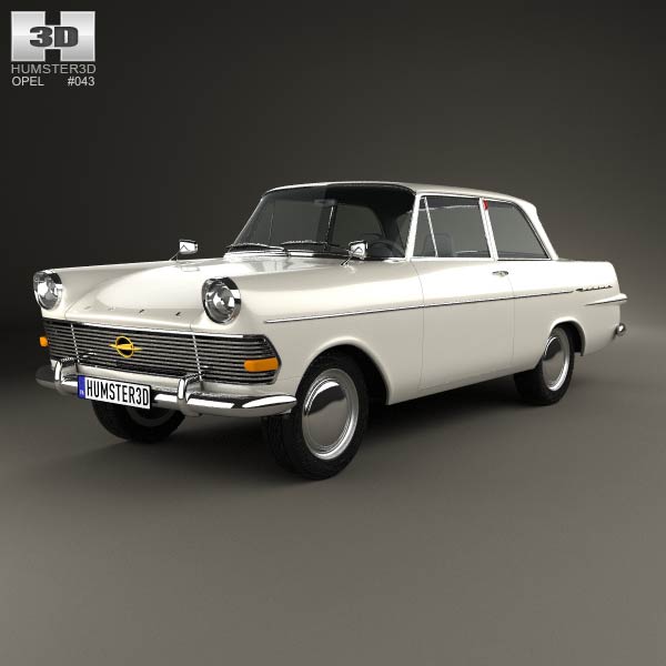 Opel Rekord (P2) 2-door sedan 1960 3D model