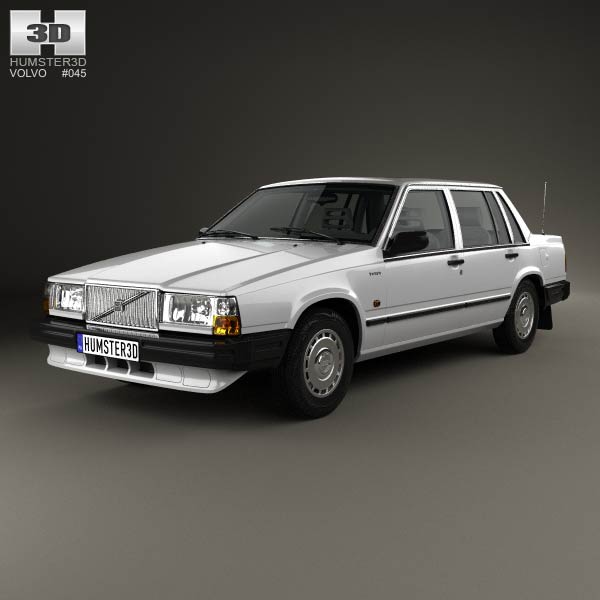 Volvo 744 sedan 1985 3D model