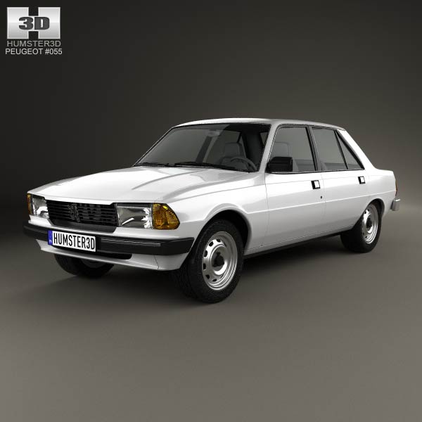 Peugeot 305 sedan 1977 3D model