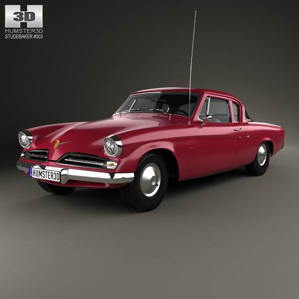 Studebaker Champion (Commander) Starlight Coupe 1953 3D model