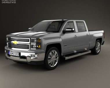Chevrolet Silverado Crew Cab High Country 2014 3D Model