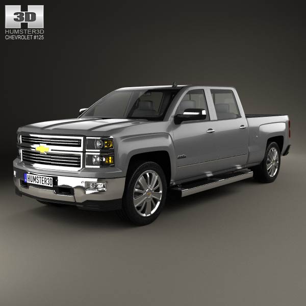 Chevrolet Silverado Crew Cab High Country 2014 3D model