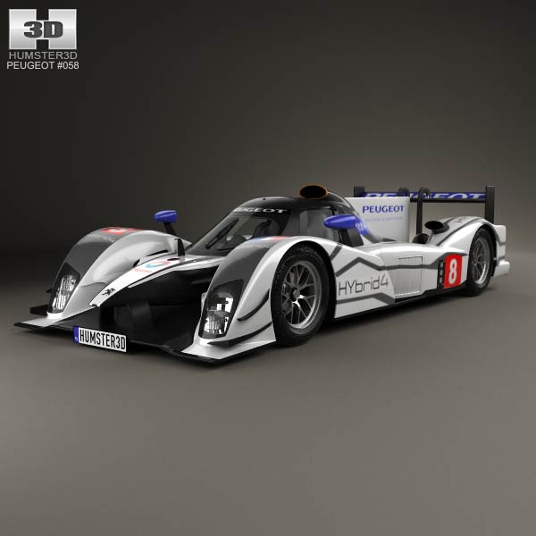 Peugeot 908 hybrid4 2012 3D model