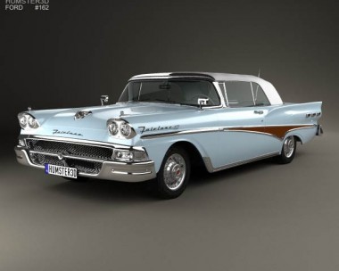 Ford Fairlane 500 Sunliner 1958 3D Model
