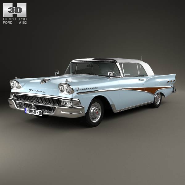 Ford Fairlane 500 Sunliner 1958 3D model