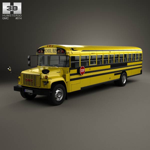 GMC B-Series School Bus 2000 3D model