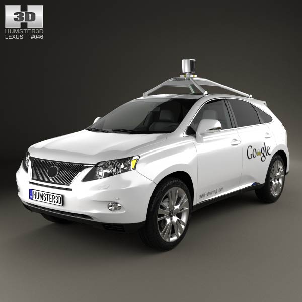 Lexus RX Google Self-driving 2013 3D model