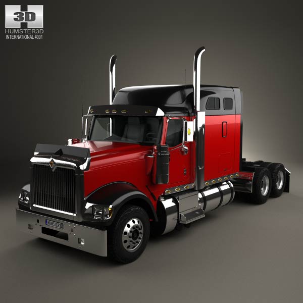 International 9900i Tractor Truck 2004 3D model