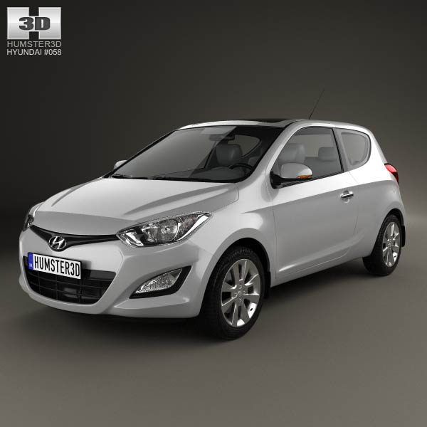 Hyundai i20 3-door 2013 3D model