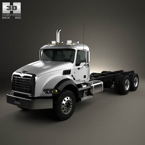 Mack Granite Chassis Truck 2002 3D model