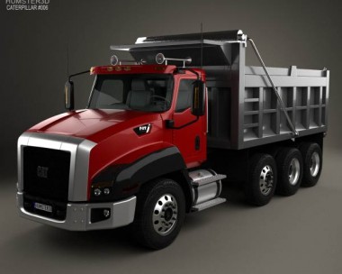 Caterpillar CT660 Dump Truck 4-axle 2011 3D Model