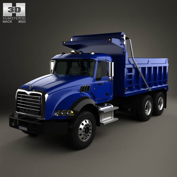 Mack Granite Dump Truck 2002 3D model