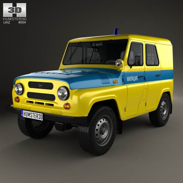 UAZ 469 USSR Militia 1973 3D model