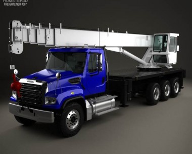 Freightliner 114SD Crane Truck 2011 3D Model