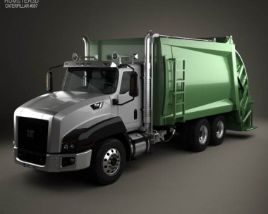 Caterpillar CT660 Rolloffcon Garbage Truck 2011 3D Model