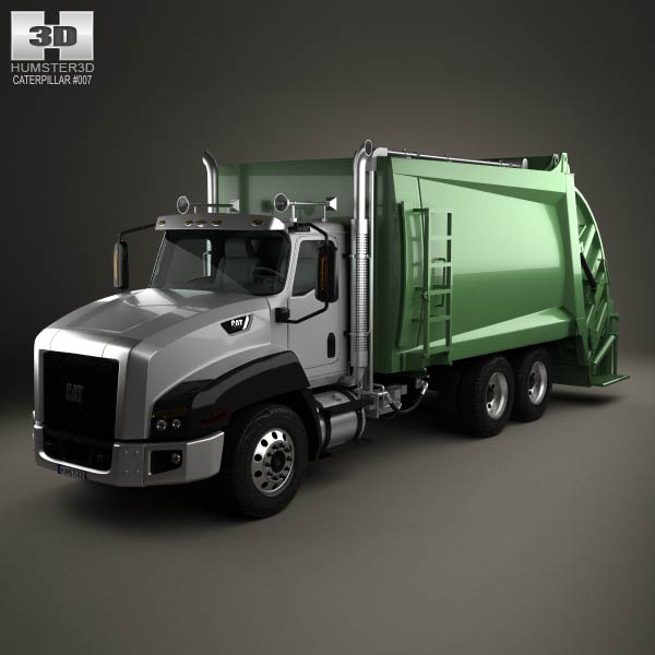 Caterpillar CT660 Rolloffcon Garbage Truck 2011 3D model