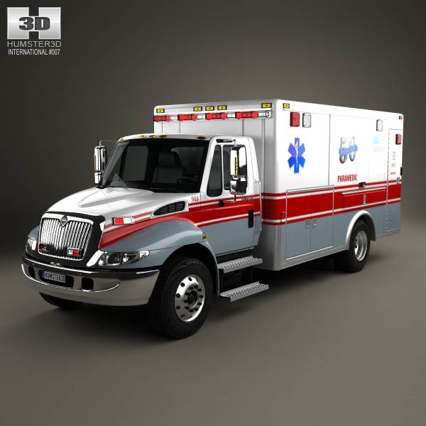 International Durastar Ambulance 2002 3D model