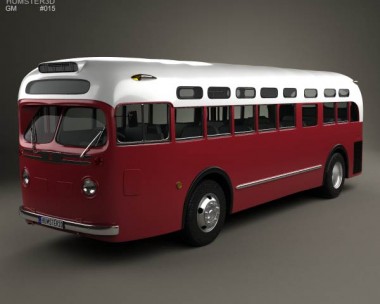 GM Old Look transit bus 1953 3D Model