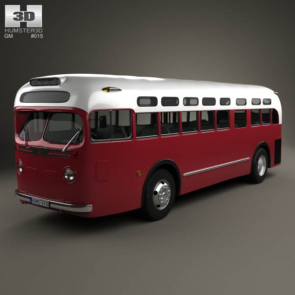 GM Old Look transit bus 1953 3D model