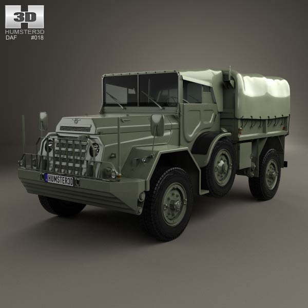 DAF YA-126 Radio Truck 1952 3D model