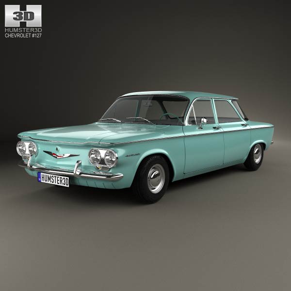 Chevrolet Corvair sedan 1960 3D model