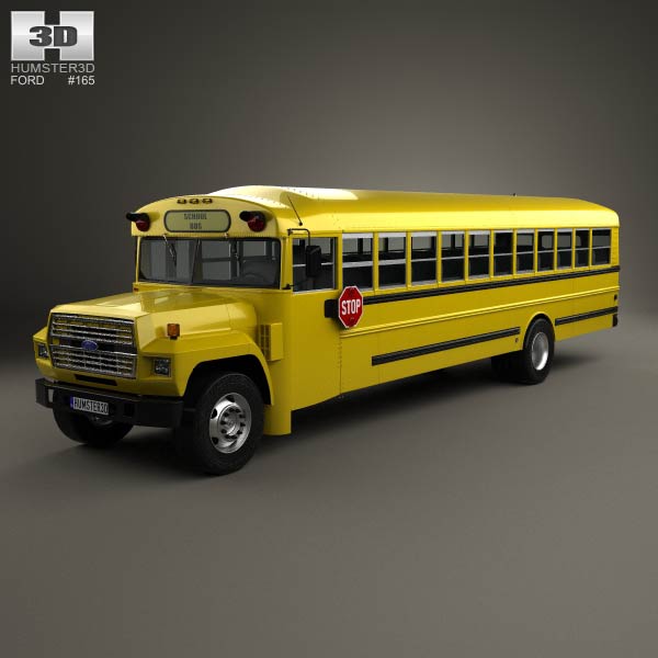 Ford B-700 Thomas Conventional School Bus 1984 3D model