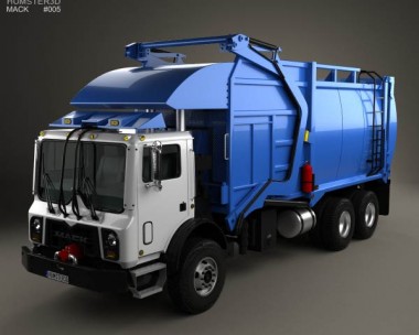 Mack TerraPro Garbage Truck 2007 3D Model