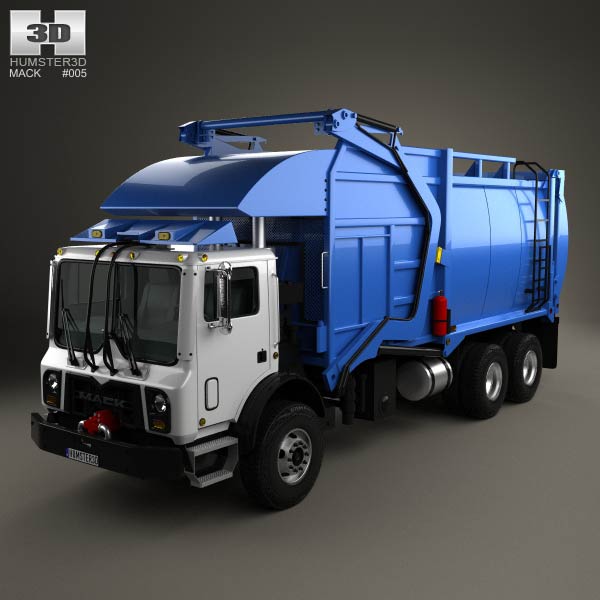 Mack TerraPro Garbage Truck 2007 3D model