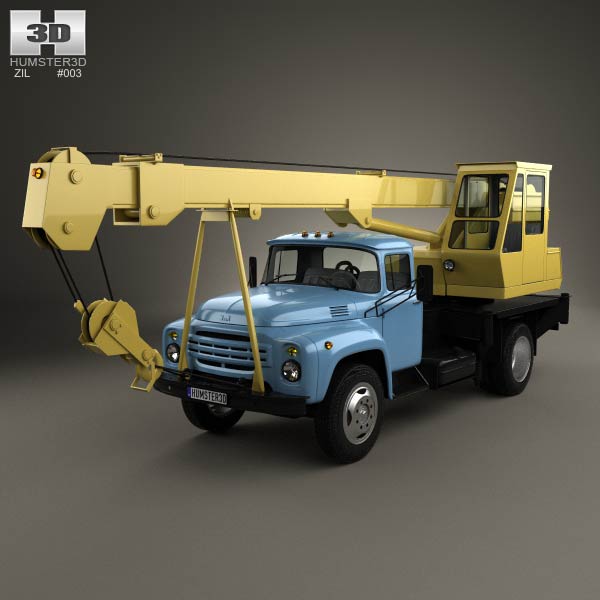 ZIL 130 Crane Truck 1964 3D model