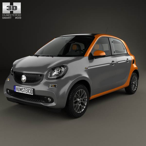 Smart Forfour 2014 3D model