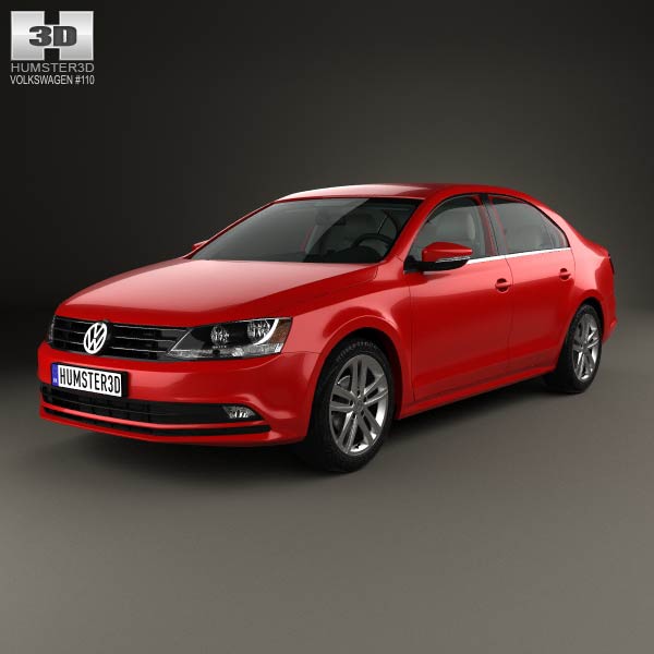 Volkswagen Jetta with HQ interior 2015 3D model