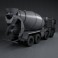 Volvo Truck 8×4 Mixer 2010 3d model