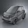 Smart Fortwo 2011 Convertible Hard Top 3d model
