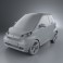 Smart Fortwo 2011 Convertible Hard Top 3d model