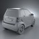Smart Fortwo 2011 Convertible Hard Top 3d model