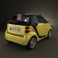 Smart Fortwo 2011 Convertible Open Top 3d model