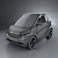 Smart Fortwo 2011 Convertible Open Top 3d model