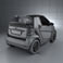 Smart Fortwo 2011 Convertible Open Top 3d model