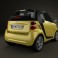 Smart Fortwo 2011 Convertible Open Top 3d model