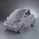 Smart Fortwo 2011 Convertible Open Top 3d model