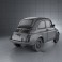 Fiat 500 2010 3d model