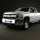 Chevrolet Silverado HD Extended Cab Long Bed 2011 3d model