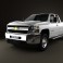 Chevrolet Silverado HD Extended Cab Standard Bed 2011 3d model