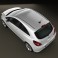 Opel Corsa 3-door 2011 3d model