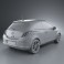 Opel Corsa 3-door 2011 3d model