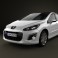 Peugeot 308 2012 3d model